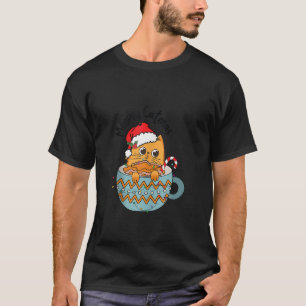 Meowy Catmas Kat Kerst Mok Lights Funny Xmas G T-shirt