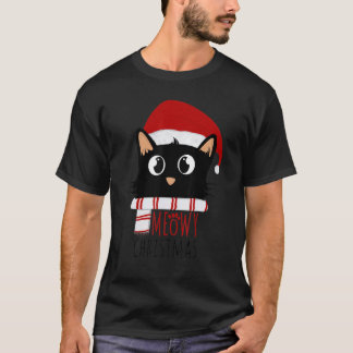 Meowy Catmas Kat Kerstboom Kerstmeisjes Jongens Sa T-shirt