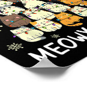Meowy Catmas kerstboomkat kerstbomen Meisjes Boys Poster (Hoek)