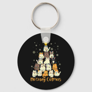 Meowy Catmas kerstboomkat kerstbomen Meisjes Boys  Sleutelhanger
