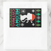 Meowy Catmas kerstkerstkerstkerstkerstkerstkerstke Rechthoekige Sticker (Tas)