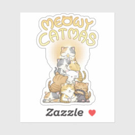 Meowy Catmas met kerstmis Sticker