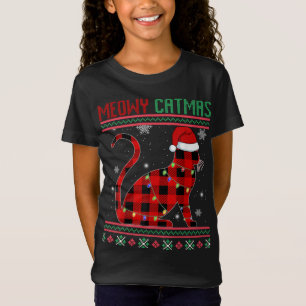 Meowy Catmas Pset Cat Kitten Lover Ugandekerst T-shirt
