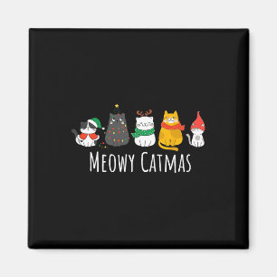 Meowy Catmas Schattige Cat Santa Hat Christmas Kit Magneet