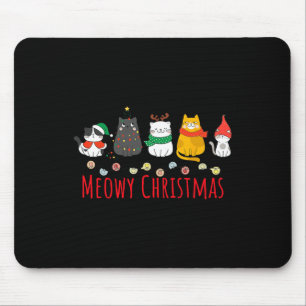 Meowy Catmas Schattige Kitten Cat Santa Hat Xmas H Muismat