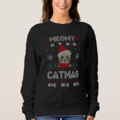 Meowy Catmas Ugly KerstSweater Trui (Voorkant)
