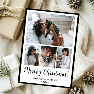 Meowy Christmas 4 Foto Feestdagenkaart