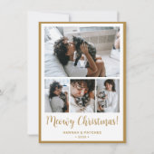 Meowy Christmas 4 Foto Feestdagenkaart (Voorkant)