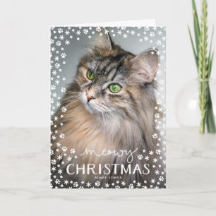 Meowy Christmas Amoureux des chats Holiday Carte p
