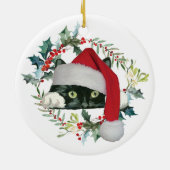 Meowy Christmas cat Christmas tree ornament (Achterkant)
