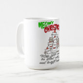 Meowy Christmas Cat – Cute Holiday Cat Lovers Mug (Devant gauche)