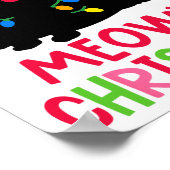 Meowy Christmas Cat Merry Catmas Funny Cats Famili Poster (Hoek)