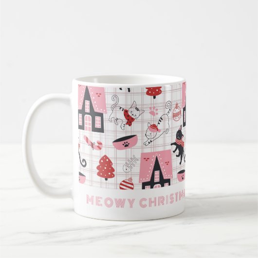 Meowy Christmas Chat Mug (Gauche)