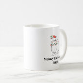 Meowy Christmas Chat Mug - Custom Name Holiday Gif (Devant droit)