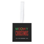 Meowy Christmas Cute Kitten 3 Photos Animal Lovers Kubus Ornament (Voorkant)