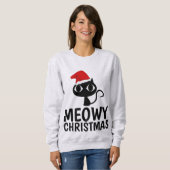 Meowy Christmas Funny Chat T-shirts (Devant entier)