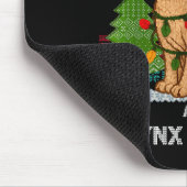 Meowy Christmas Funny Sphynx Cat Santa Hat Ugly Sw Muismat (Hoek)