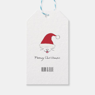 Meowy Christmas Gift Label Cadeaulabel