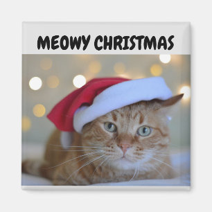 MEOWY CHRISTMAS GINGER CAT MAGNET MAGNEET