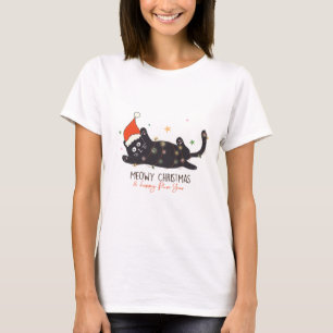 Meowy Christmas & Happy Spint Jaar T-shirt