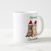 Meowy Christmas Kitten Jumbo Mug (Devant droit)