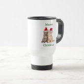 Meowy Christmas Kitten Travel Mug (Devant droit)