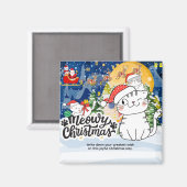 Meowy Christmas Magneet (Voorkant / Achterkant)