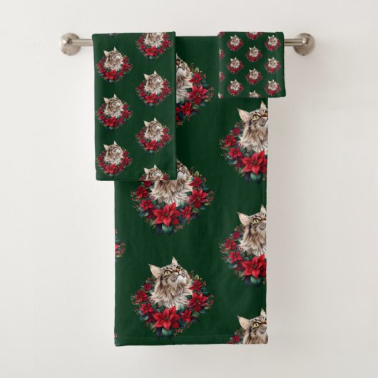 Meowy Christmas Maine Coon Cat  (En situation)