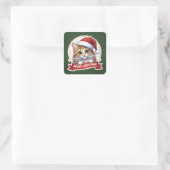 Meowy Christmas Peekaboo Cat Sticker – for kids (Sac)