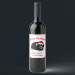 Meowy Christmas, Santa Hat Cat<br><div class="desc">Donnez le cadeau du vin</div>
