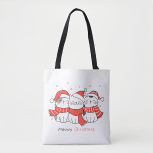Meowy Christmas - Schattige feestkatten Draagtas