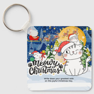 Meowy Christmas Sleutelhanger