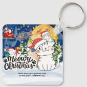 Meowy Christmas Sleutelhanger (Achterkant)