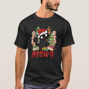 Meowy En Bright Kat Kerstboom Cakes Debbie C T-shirt
