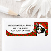 Meowy Kerst Hipster Kat Retouradres Labels (Insitu)