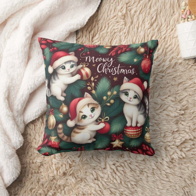 Meowy Kerst - Kussen (Deken)