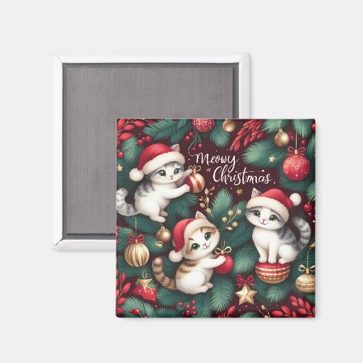 Meowy Kerst - Magneet (Voorkant / Achterkant)