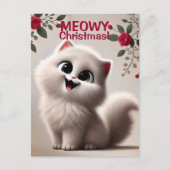 Meowy kerstBriefkaart Briefkaart (Voorkant)