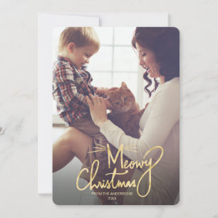 Meowy kerstcadeautje feestdagenkaart