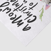 Meowy Kerstcute Kitty Cat Typografie Tissuepapier (Detail)