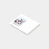 Meowy kerstgrijs tablet post-it® notes (Schuin)