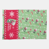 Meowy KerstHappy Reindeer Kitchen Towel Theedoek (Horizontaal)