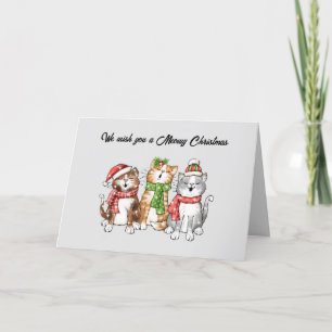 Meowy kerstkaart bedankkaart