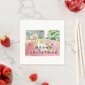 Meowy kerstkat in Londen Servet (Insitu)