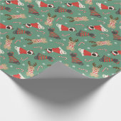 Meowy kerstkatten cadeaupapier (Hoek)