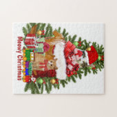 Meowy kerstkatten en feestbomen legpuzzel (Horizontaal)