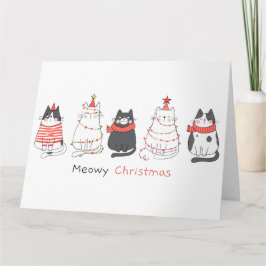 Meowy kerstkatten kaart