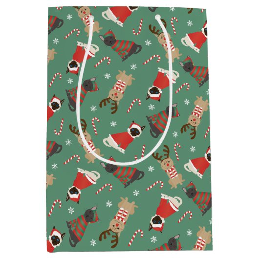 Meowy kerstkatten medium cadeauzakje (Voorkant)