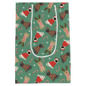 Meowy kerstkatten medium cadeauzakje (Achterkant)