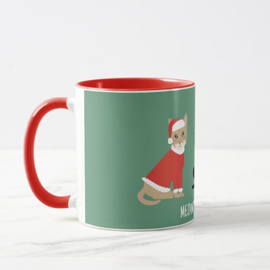 Meowy kerstkatten mok (Links)